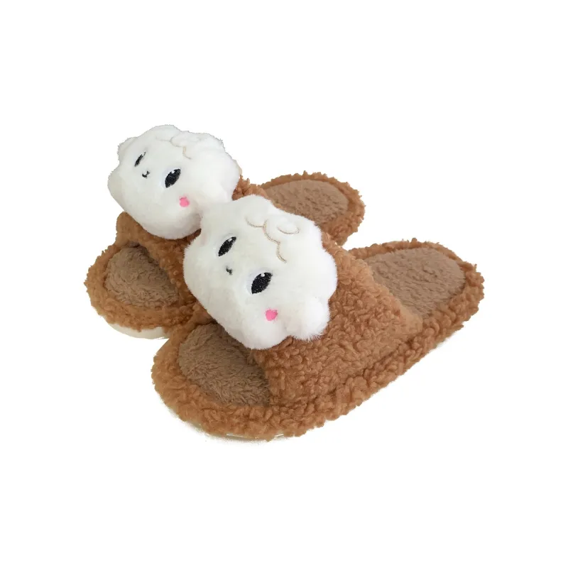 Thin Strips Cotton Slippers Women's-6