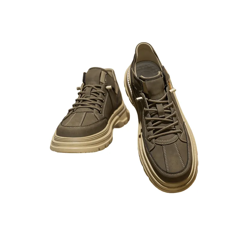 X ZONE Work Boots Men Low Top Beige-4