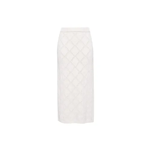 ELIE SAAB Knit Long Skirts Women's Pink/White