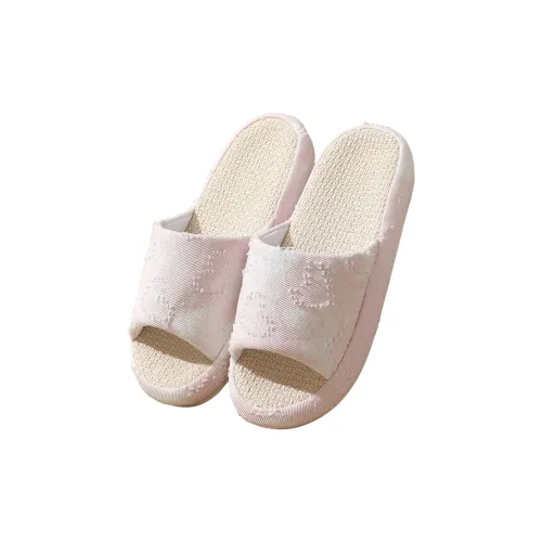 Yalu Cotton-Linen Blend Slippers For Home All-Season Slip-Resistant Fabric Quiet Suitable For Wooden Floors