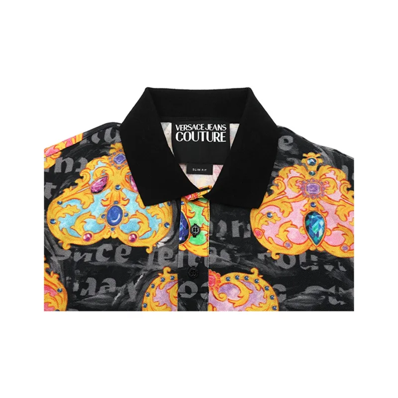 VERSACE JEANS COUTURE SS24 Polo Shirt Men's Black-5