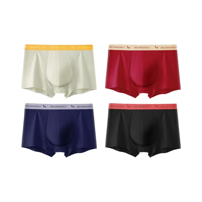RED DRAGONFLY Cotton Panties Men's 4 Pack Gift Box Set-10