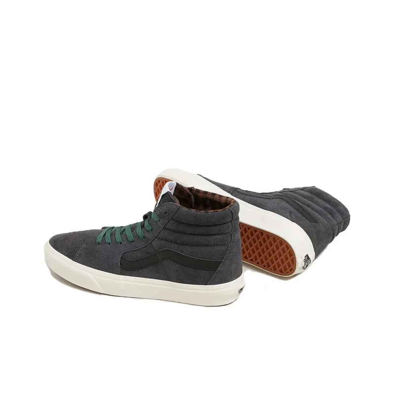 Vans SK8 HI Anti Slip Wear Resistant High Top Skateboard Shoes Women's Gray-2