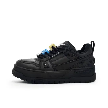 BULLKVIE Low Top Skateboard Shoes Men's Black