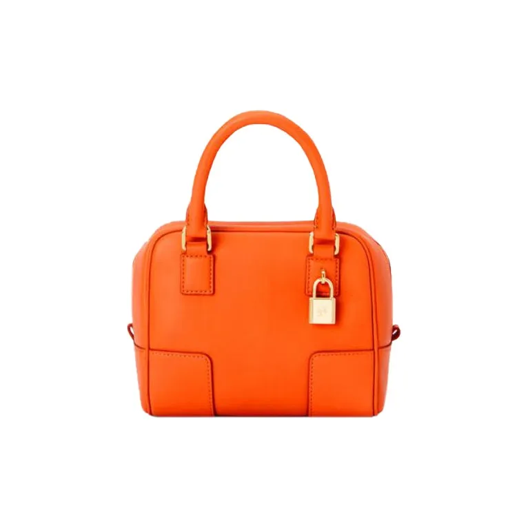 LOEWE Amazona Nappa Calfskin Handbag, Shoulder Bag, Crossbody Bag Women's Orange-0