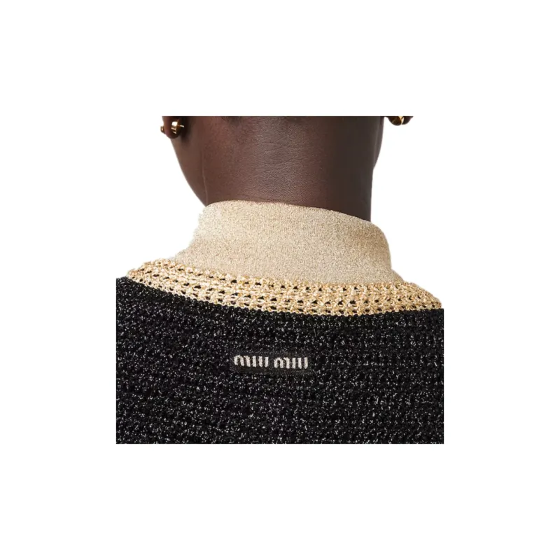 MIU MIU Long Sleeved Crewneck Cardigan-5