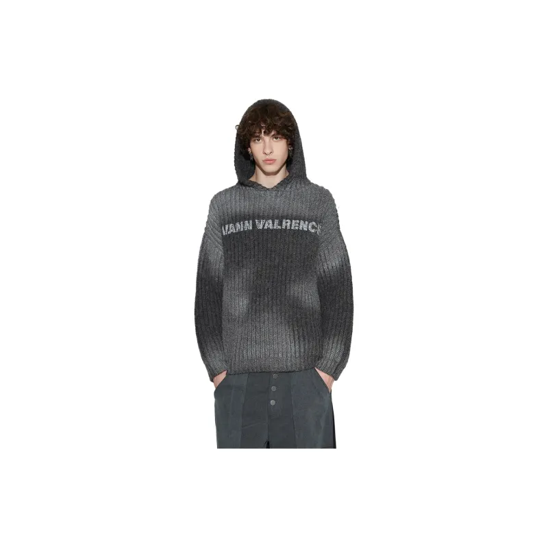 VANN VALRENCÉ Knitwear Unisex Black Gray Brush Color-2