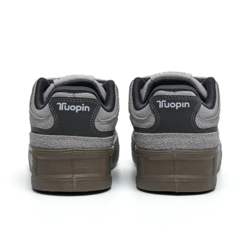 TUOPIN Anti Slip Wear Resistant Low Top Skateboard Shoes Women's Gray-2