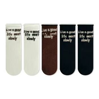 JIAZINI Mid Calf Socks Women's 5 Pack