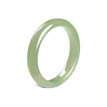 Artisan Lock Heart Jade Hetian Jade Bangles Green Jade Women's