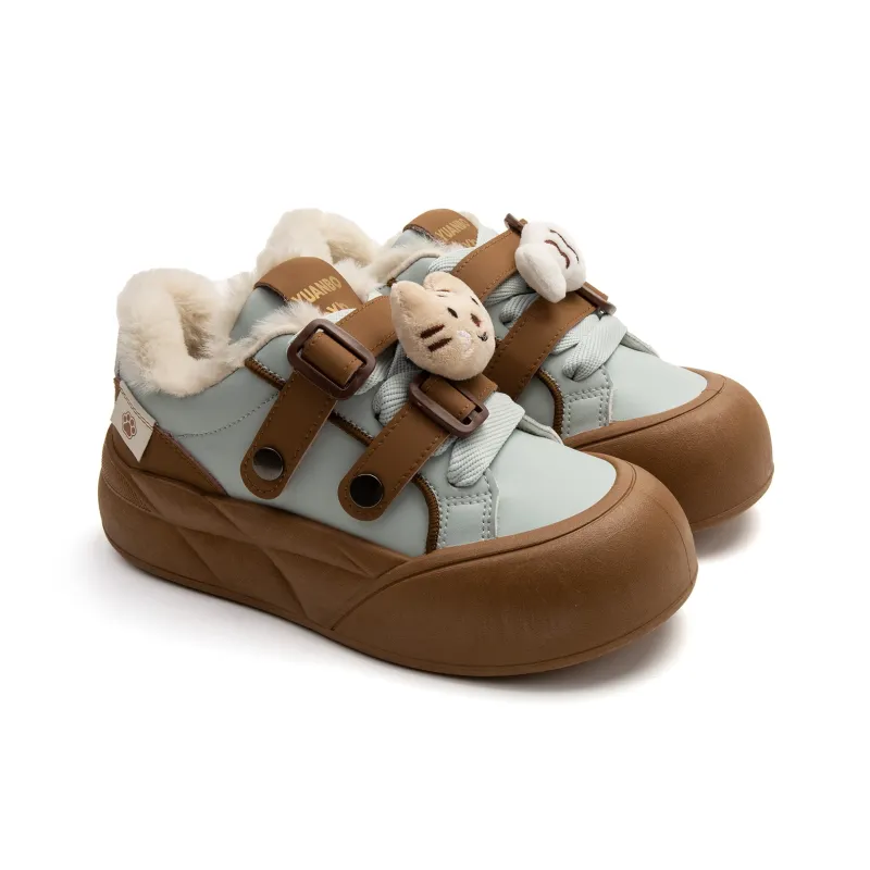 STAE Warm Lightweight Support Height Increasing Low-Top Casual Shoes Women's-8