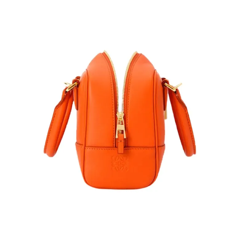 LOEWE Amazona Nappa Calfskin Handbag, Shoulder Bag, Crossbody Bag Women's Orange-4