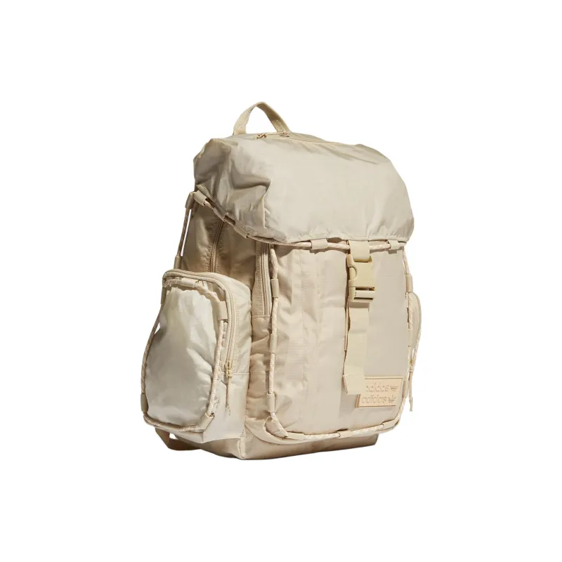 Adidas Originals Recycled Polyester Backpack Regular Unisex Grassland Brown & White & Black-1