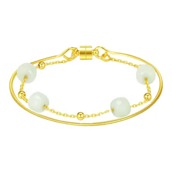 Chongqing Gold Store Chalcedony Jade Necklaces Women's
