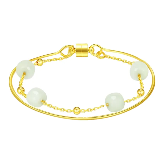 Chongqing Gold Store Chalcedony Jade Necklaces Women's-0