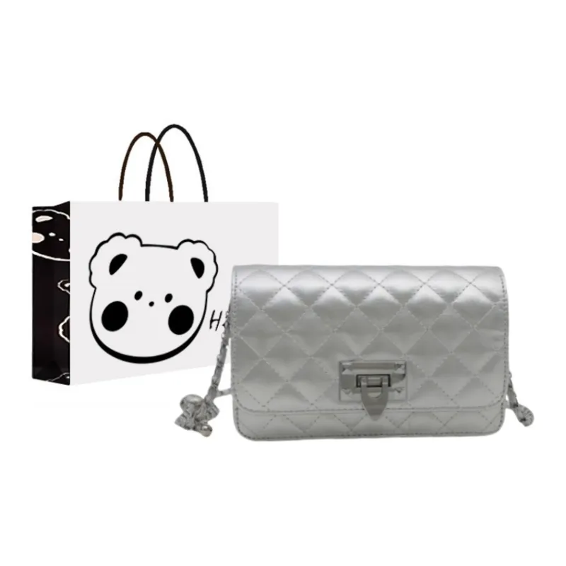 NX DOUGHNUT PU Ins Chanel Inspired Plaid Small Square Bag, Crossbody Bag, Shoulder Bag Women's Multicolor-0