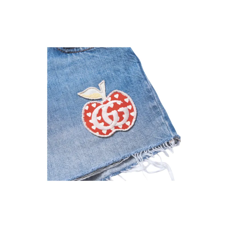 GUCCI Denim Shorts Women's Blue-6