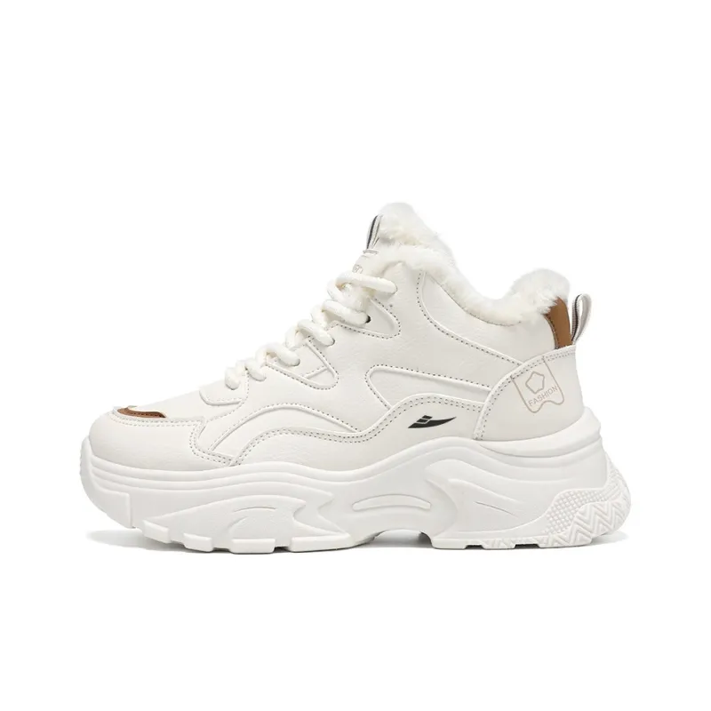 Kuding Warm Mid Top Chunky Sneakers Women's-6