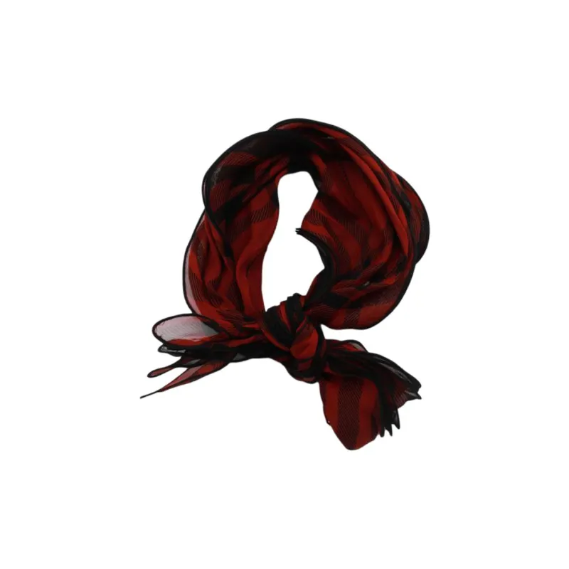 Burberry Checked Ruffled-Detail Scarf-2