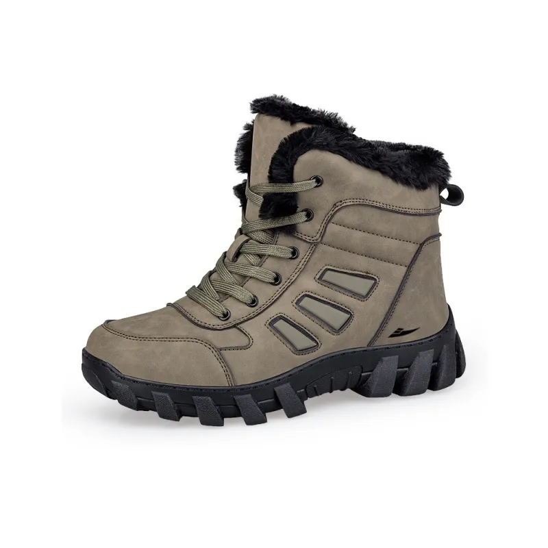 Kuding Warm Slip Resistant Snow Boots Men's-7