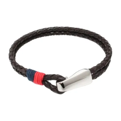 Tommy Hilfiger Leather Bracelets Men's Black