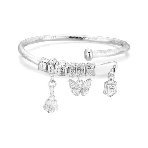 Brahmacharya 999 Fine Silver Bangles Women's
