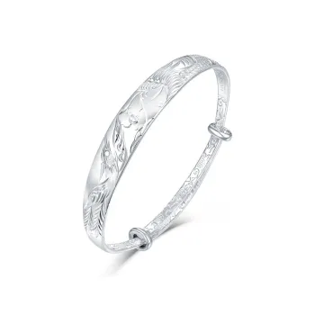 Stone Edge Poly 999 Fine Silver Sterling Silver Bracelets Women's