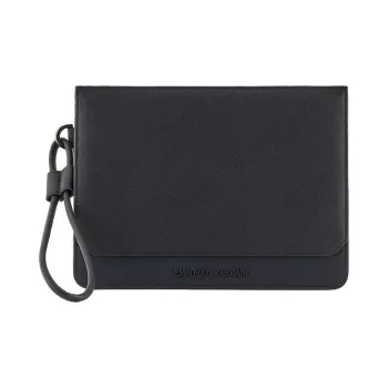 EMPORIO ARMANI Polyurethane Clutch Small Size Men's Navy