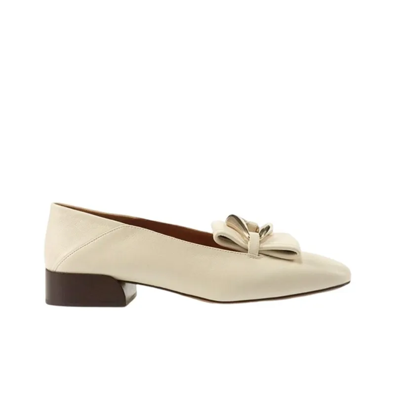 Chloe Medium Heel Shoes Women's White-1
