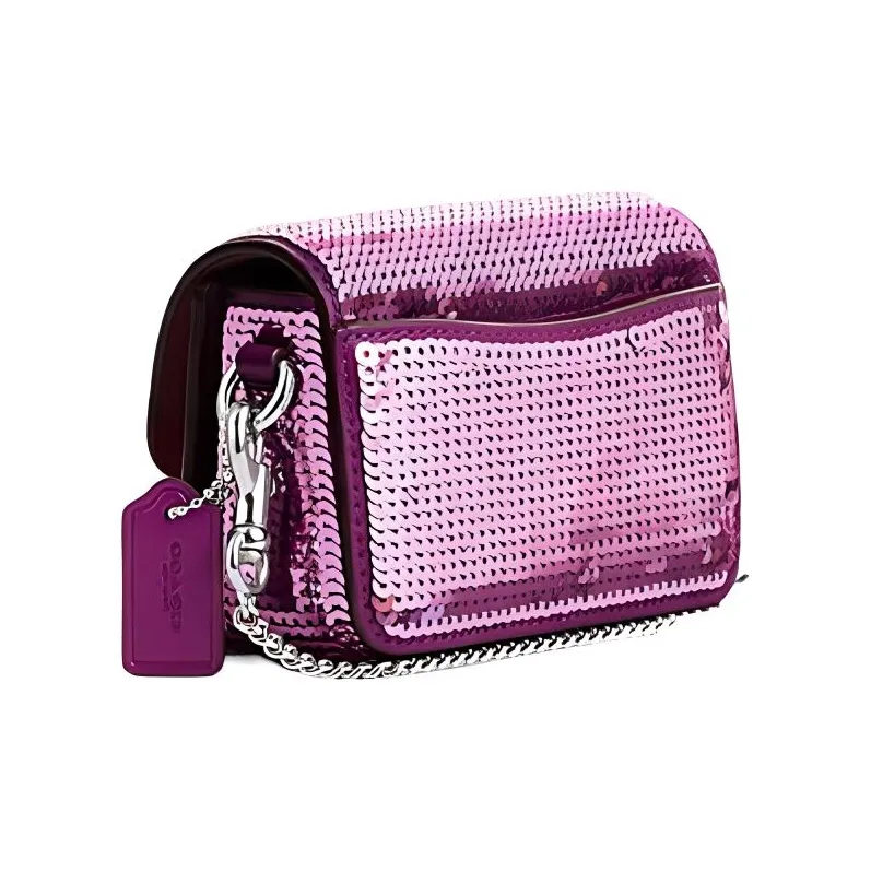 COACH Studio Cow Leather Shoulder Bag Crossbody Bag Mini Women's Deep Magenta-2