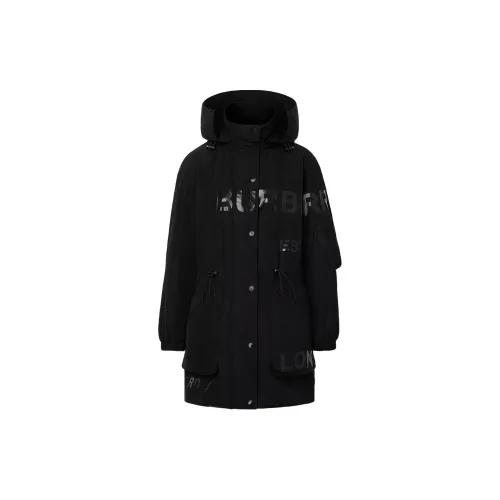 Burberry Coats Women's Black