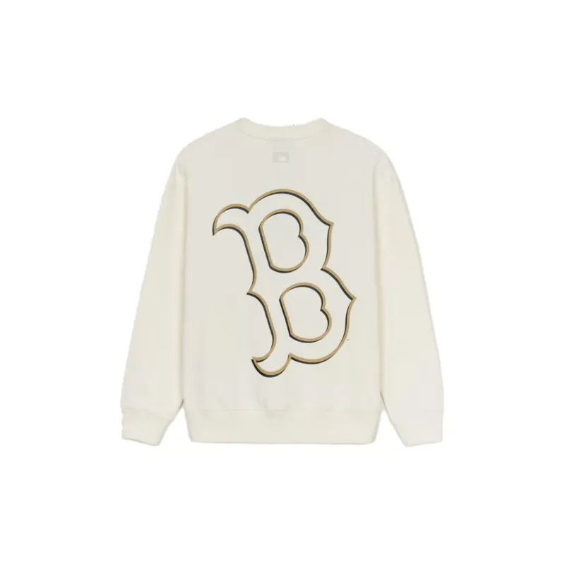 MLB Basic Mega Boston Red Sox Sweatshirt Unisex Cream-1