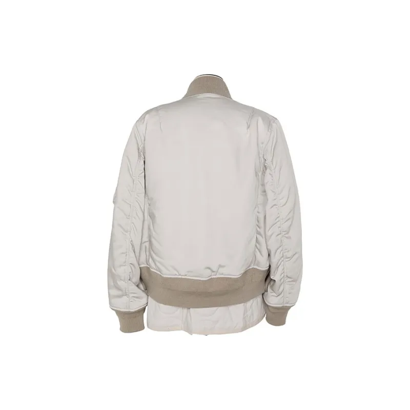 Sacai SPIEWAK Collaboration Puffer Jackets Unisex Gray-1