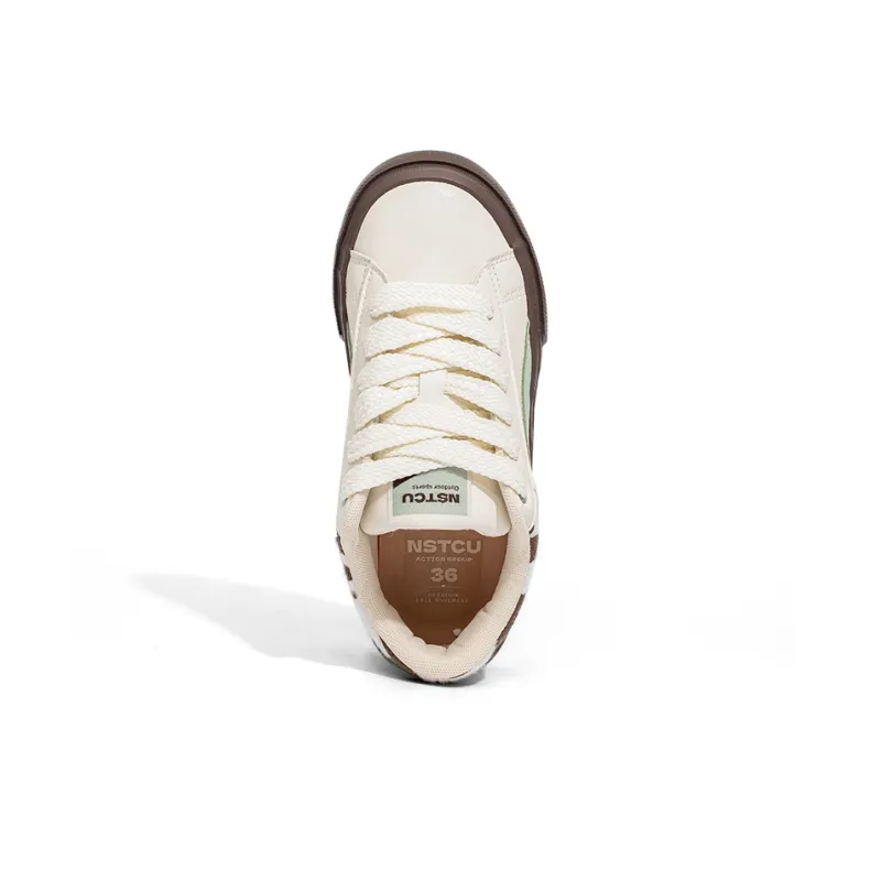 NSTCU Slip Resistant Skateboard Shoes Women's Mint Milk-3