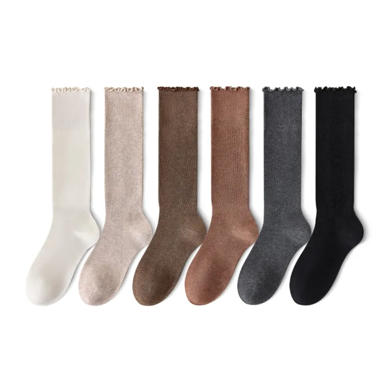 Temooues Knee High Socks Women's Combo Set-5