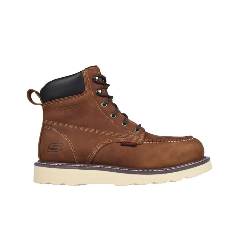 Skechers Work Ankle Boots Men's Brown-1