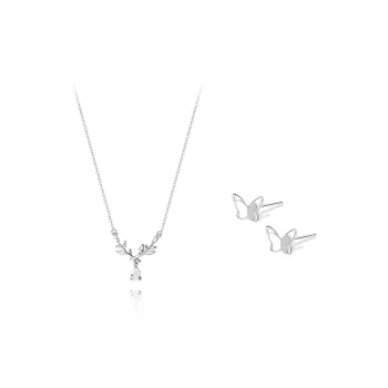 BLANK IN BLANK Sterling Silver Necklaces Women's Bestie Girlfriend Couple Birthday Gift Girl
