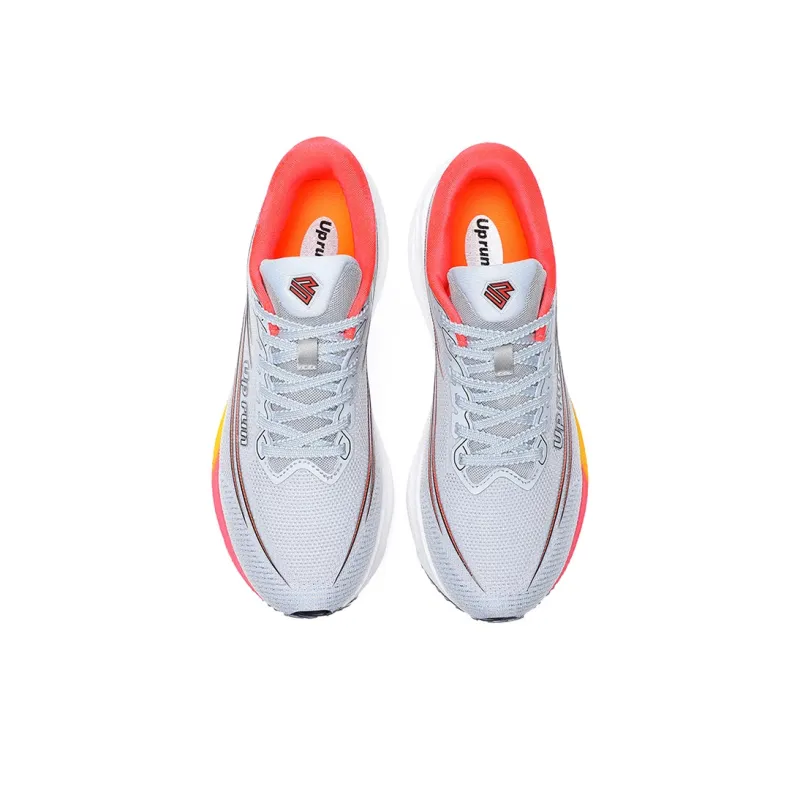 Up Run Fierce Wind Rocket Running Shoes Unisex Gray Peach Red-2