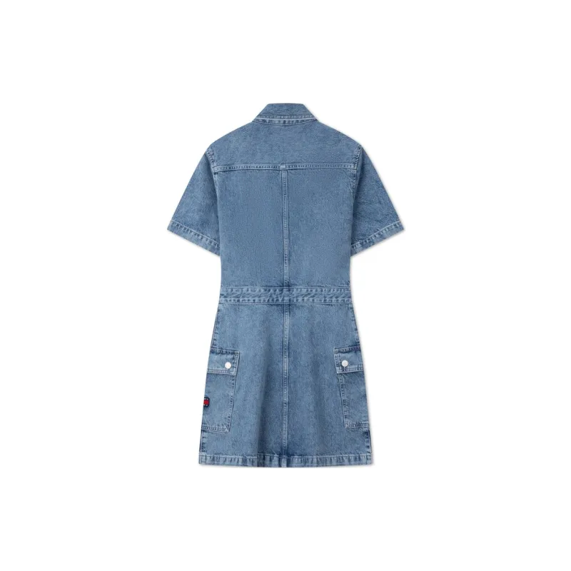 Tommy Hilfiger Short-Sleeved Dresses Women's Denim Blue-1