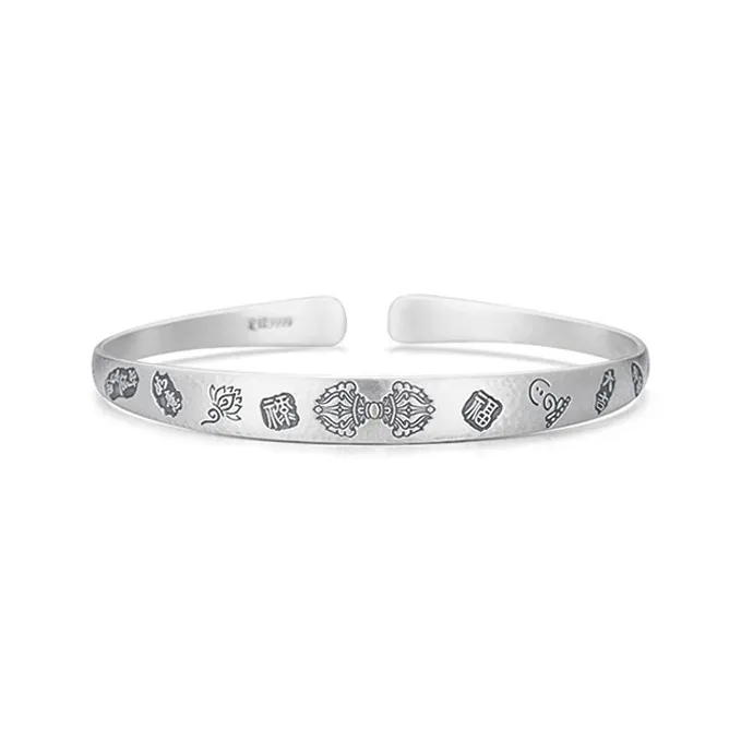 RURA S999 Fine Silver Bangles Unisex Silver-0