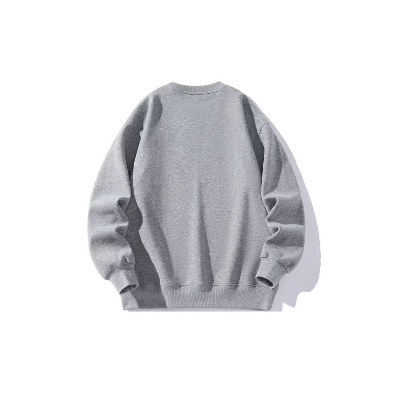 ZMOH Fleece Lined Crew Neck Sweatshirt Unisex Couple's-14