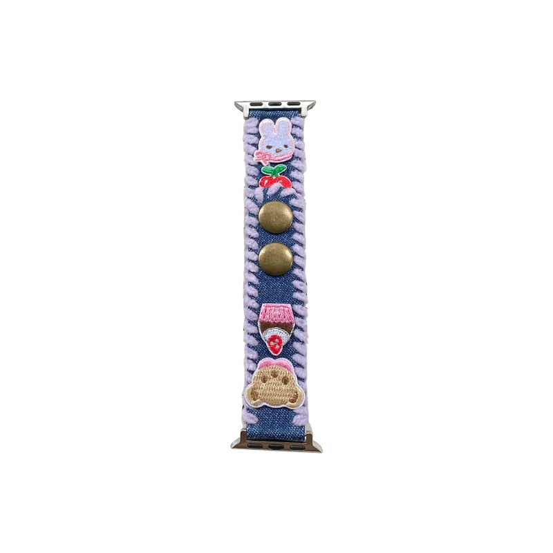 NCFCK Watch Band Apple Compatibility Denim Material-0