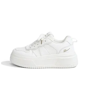 Warrior Small White Shoes Height Increasing Low Top Skateboard Shoes Women's