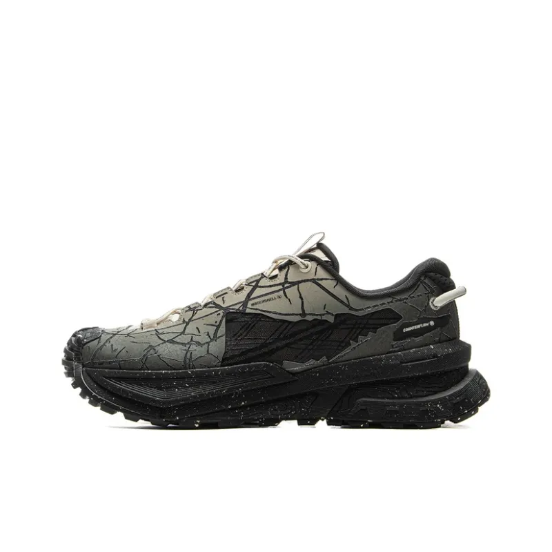 LiNing CF Su Xingchuan Anti-Slip And Wear-Resistant Support Grip Low-Top Trekking Shoes Unisex Gray Black-0