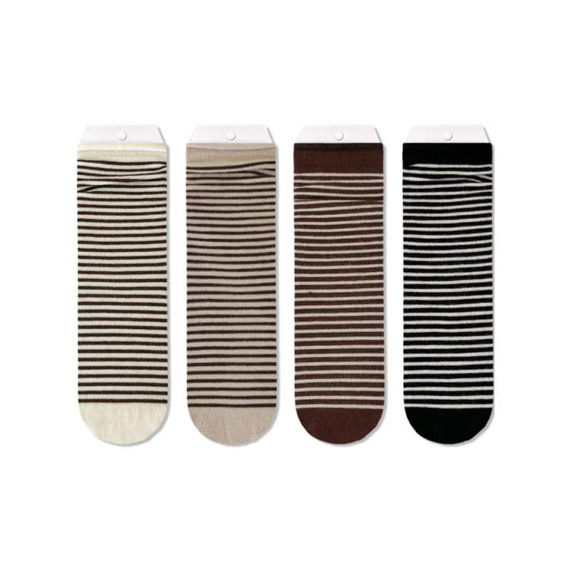 JIAZINI Mid Calf Socks Women's 4 Pack-11