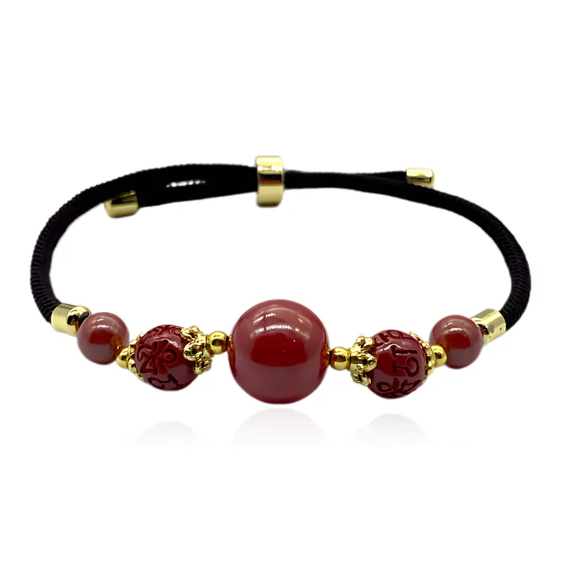 Noritake Reconstructed Cinnabar Jade Necklaces Unisex-6