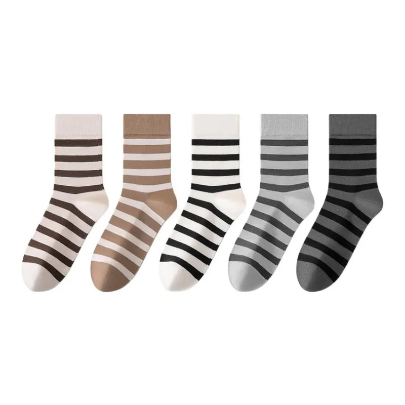 MIIOW Mid Calf Socks Men's 5 Pack-3