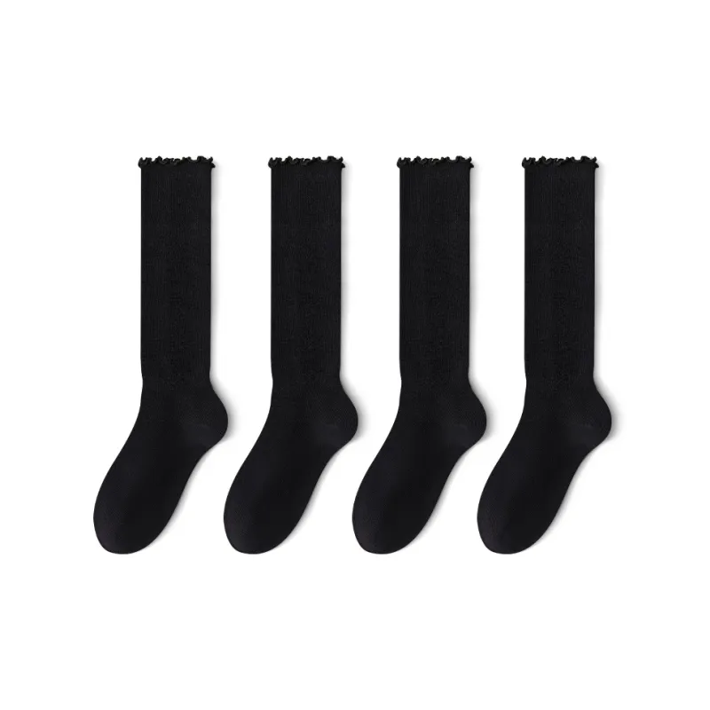 Temooues Knee High Socks Women's Combo Set-10