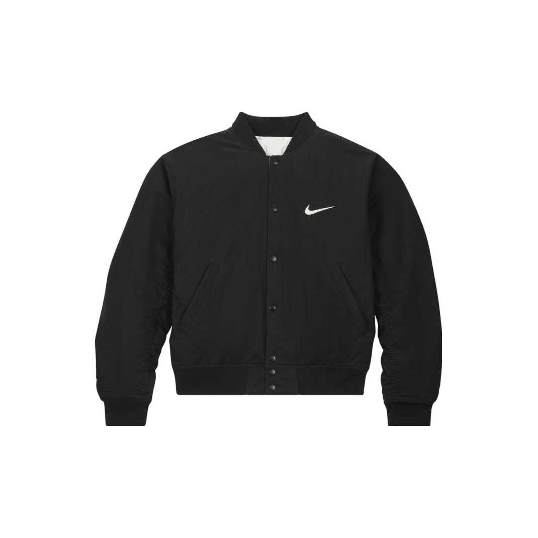 Stüssy Stussy x Nike Reversible Varsity Jacket 'Black/Sail' | REVERSIBLE