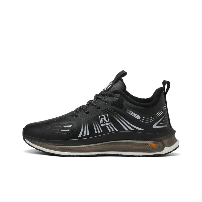Kinglake Cushioning, Slip Resistant, And Abrasion Resistant Low Top Casual Running Shoes Unisex Black-0